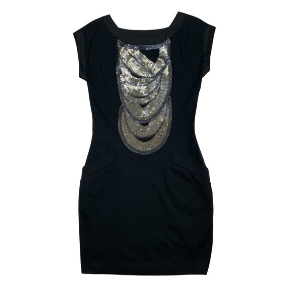 Ted Baker Consuld Sequins Dress Ted/2 US/S Cap Sleeve Mini Pockets Holiday Party - Picture 13 of 13